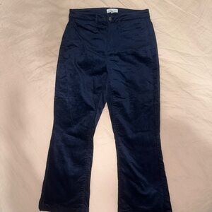 LOFT Midnight Blue Velvet Trousers